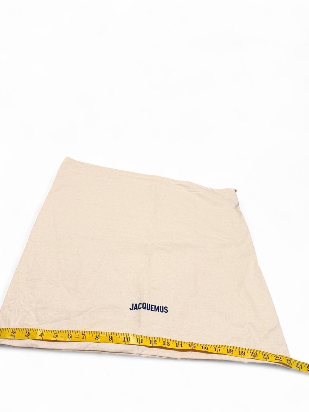 Jacquemus Beige Cosmetic Pouch with Navy Logo